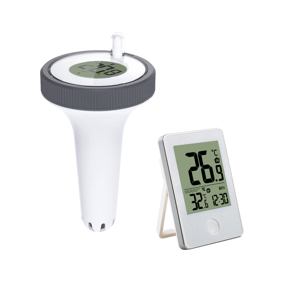 Wireless Floating Indoor and Outdoor Thermometer for Swimming Pool Bathtub with Display