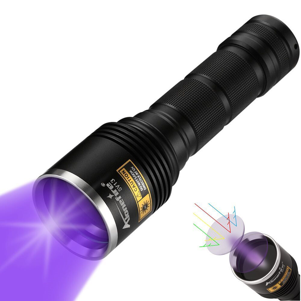 

Alonefire SV13 365nm 15W Powerful UV Flashlight Ultra Violet Ultraviolet LED Black Light Invisible Fluorescence Detectio
