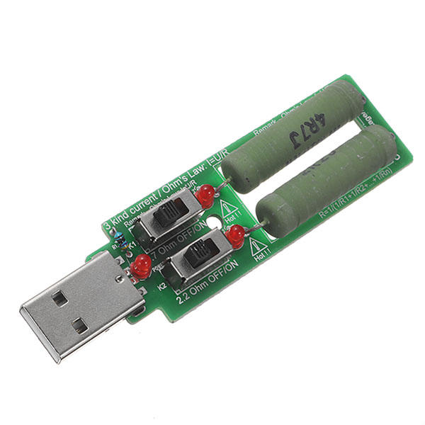 3pcs JUWEI 5V 10W 2 Switch USB Aging Discharge Loader 3 Kinds Current Test Load Power Resistor Test For Power Bank Cellp