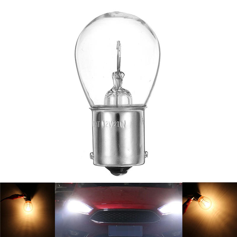 1Pcs S25 1156 BA15S 1141 Car Halogen Reverse Turn Singal lights Lamp Bulb 12V Yellow