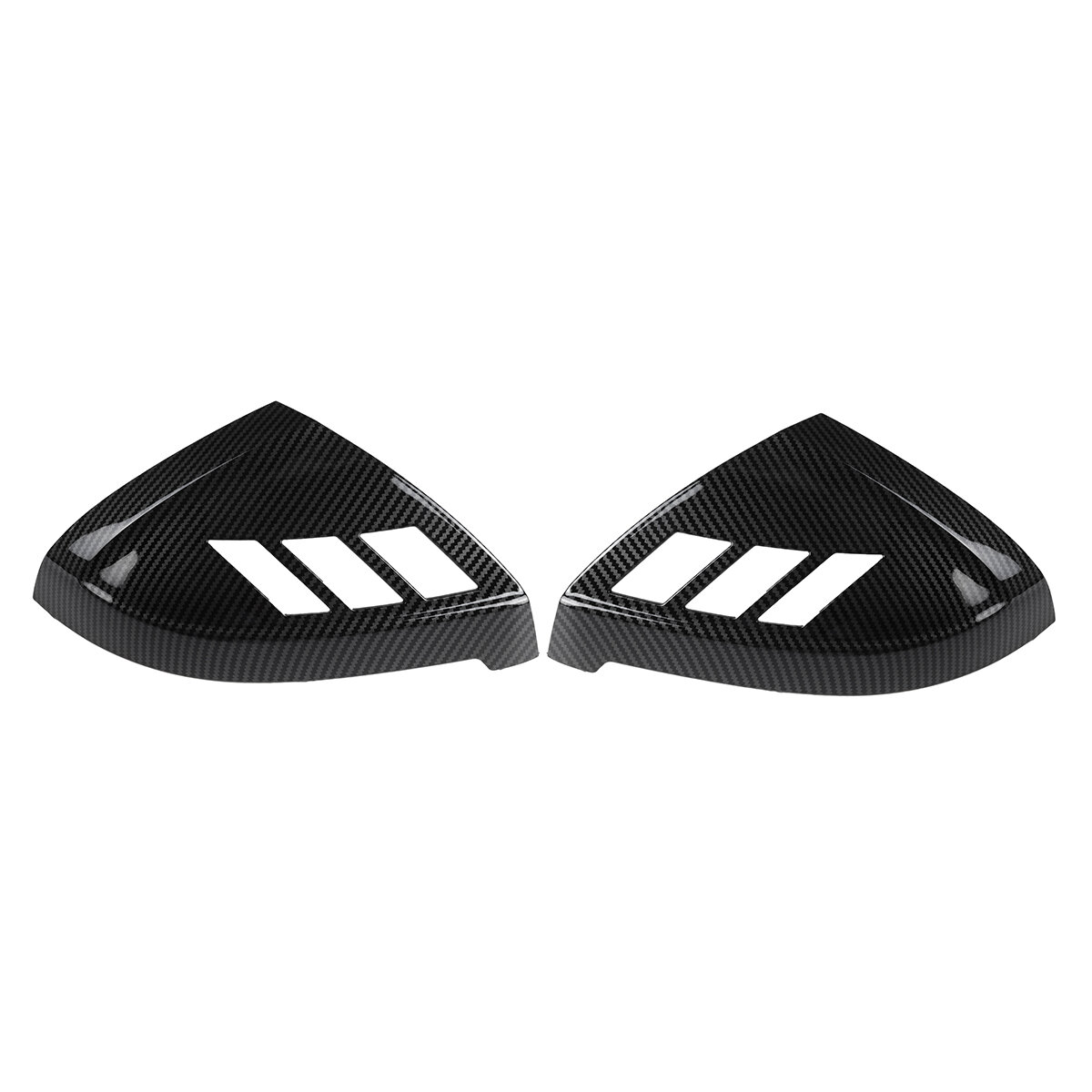 1 Pair Carbon Fiber Look Rear View Mirror Cap Cover Add On Side Mirror Universal Car Modification For AUDI A4 S4 RS4 A5