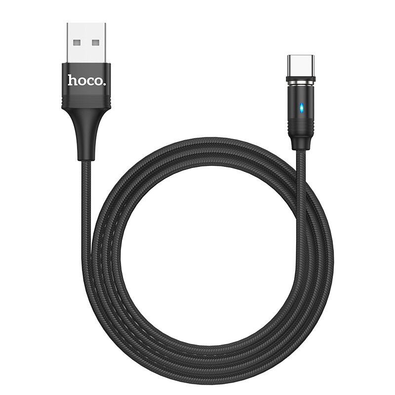 HOCO U76 Magnetische USB naar Type-C Micro USB-kabel 2A Snel opladen Gegevensoverdracht Koord Lijn 1