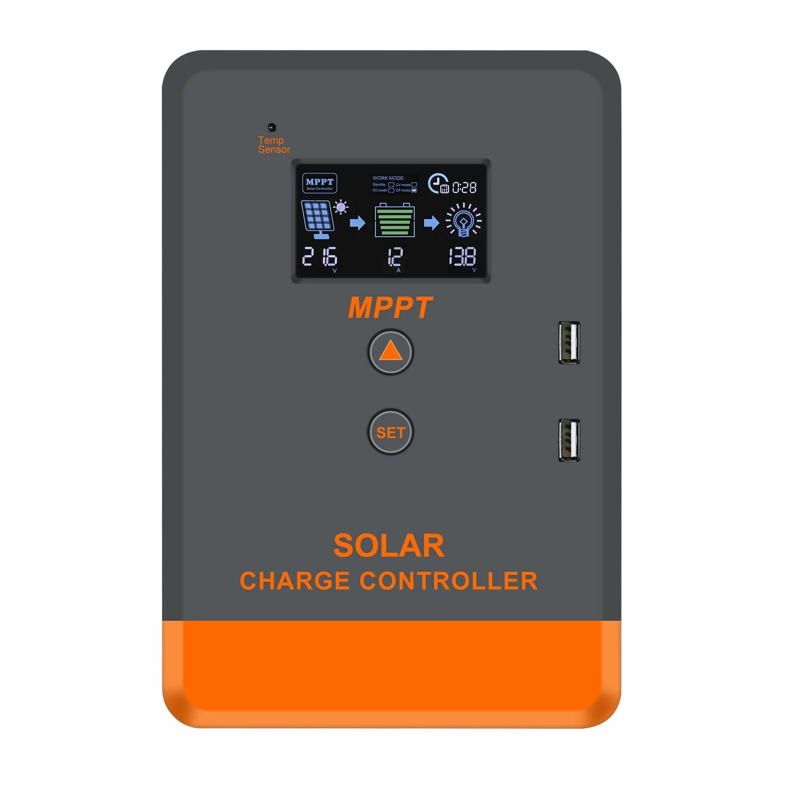 PowMr MPPT Solar Charger Controller 40A 30A 20A 12V 24V Solar Panel Controller LCD Display Various L