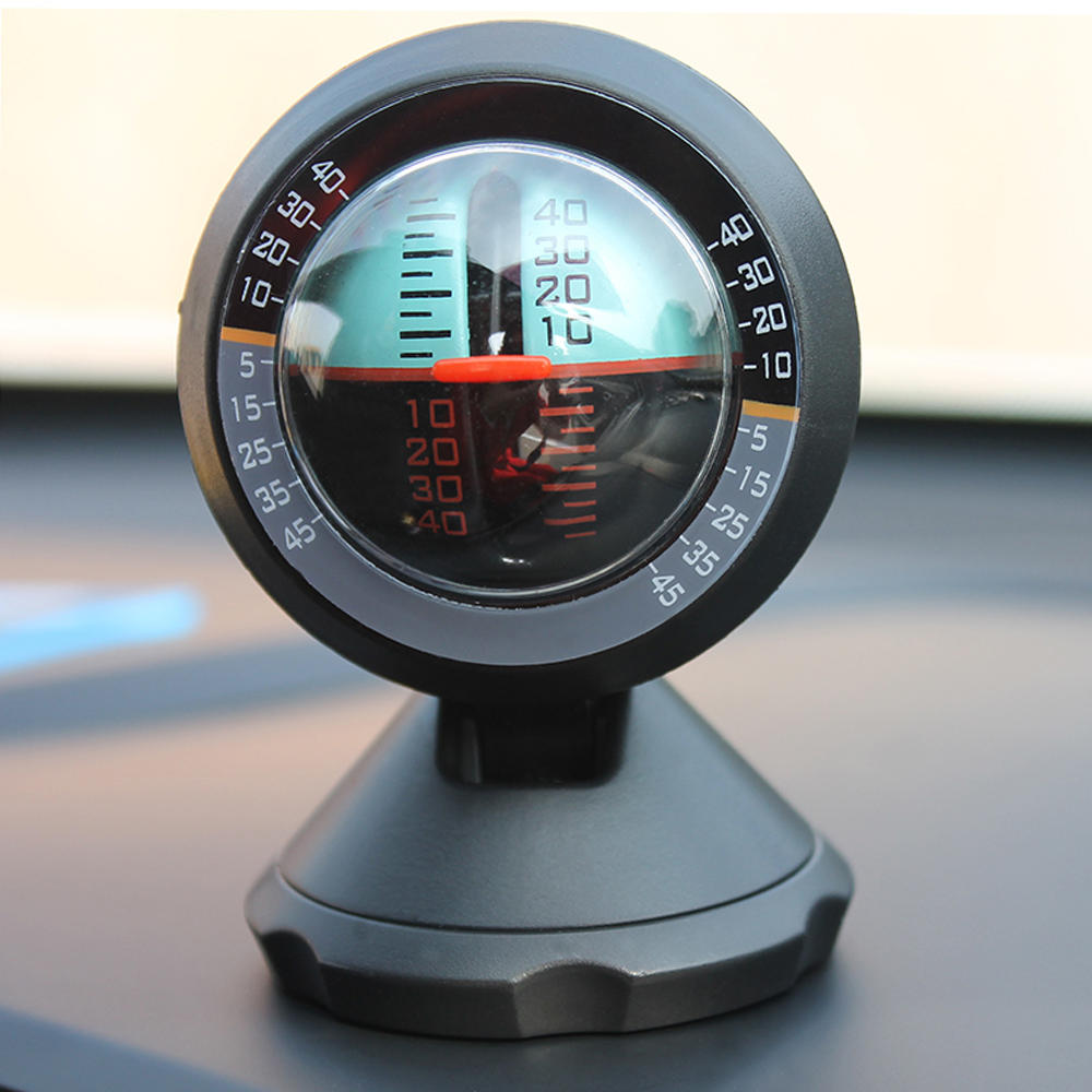VGEBY Inclinometer Outdoor Auto Car Inclinometer Ball Car Compass Angle Slope Meter Balancer Measure Equipment 