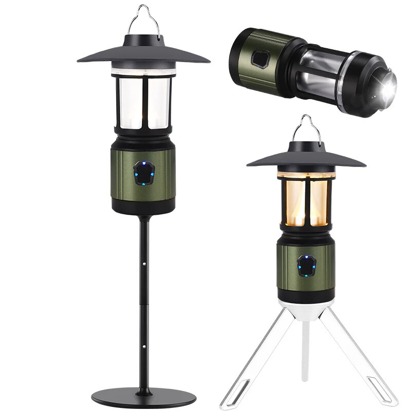 WEST BIKING Portable Camping Light Waterproof USB-C Rechargeable Bulb For Traveling Lantern Emergency Light Hiking Flashlight