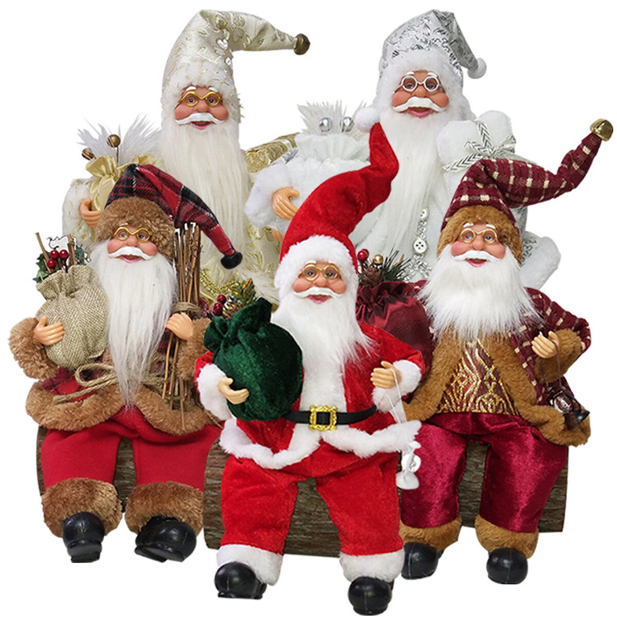 

Рождественский Санта-Клаус Кукла Рождественская елка Орнамент Детские игрушки Домашний офис Рождественские украшения для