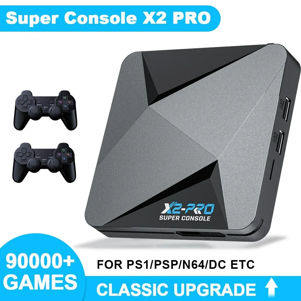 Superconsole X2PRO 4K 2.4G/5G Mais de 70.000 jogos /50+ emuladores