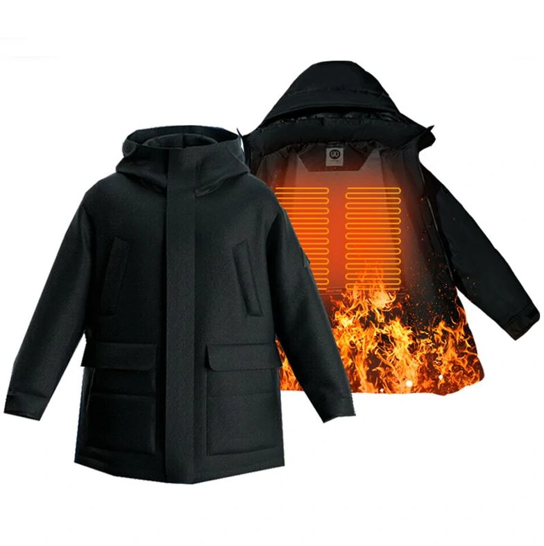 [EU Direct] NINETYGO 90FUN Men Winter Rechargeable Adjustable Electric Heated Jacket Coats Washable Waterproof Rainproof Soft Down Jacket