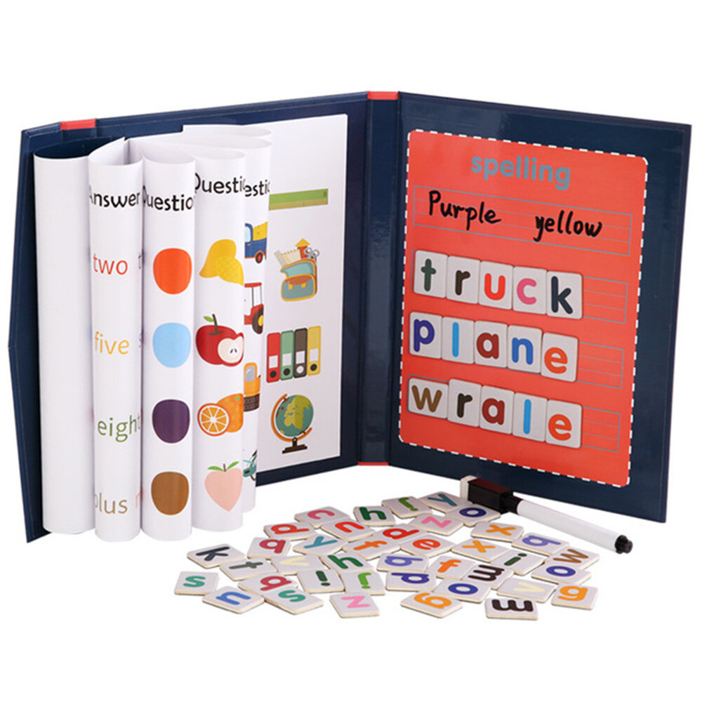 

3D магнитная книга, игра в слова, игра с буквами английского алфавита, игрушки-головоломки для раннего образования, игру