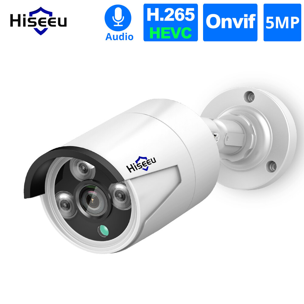 Hiseeu HB615 H.265 5MP Beveiliging IP-camera POE ONVIF Outdoor waterdicht IP66 CCTV P2P Videocamera
