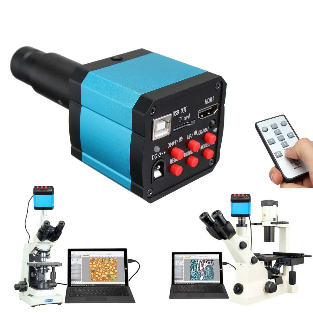 HAYEAR 16MP 1080P 60FPS USB C-mount Digital Industry Video Microscope Camera with HDMI Cable  - buy with discount