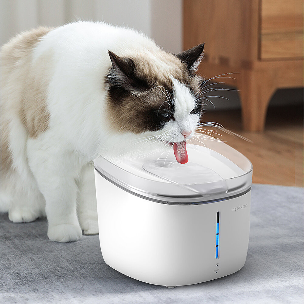 Petoneer 2L Pet Smart Fountain USB Dispenser Drinking Bowl Cat Feeder Puppy Intelligent Dog Supplies Ultra-Quiet Pump Ap