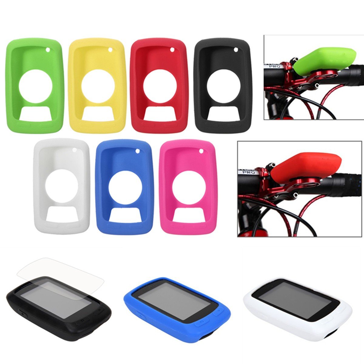Cycling Silicone Rubber Gel Skin Case Cover For Garmin Edge 520 GPS Computer 