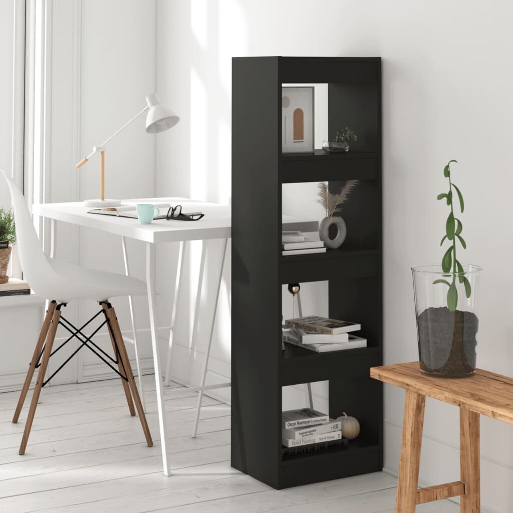 Book Cabinet/Room Divider Black 15.7