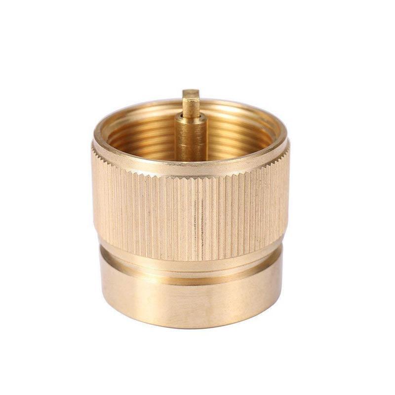 IPRee® Brass Outdoor Stove Converter BBQ Gas Cylinder Burner Tank Connector Adapter Camping Picnic