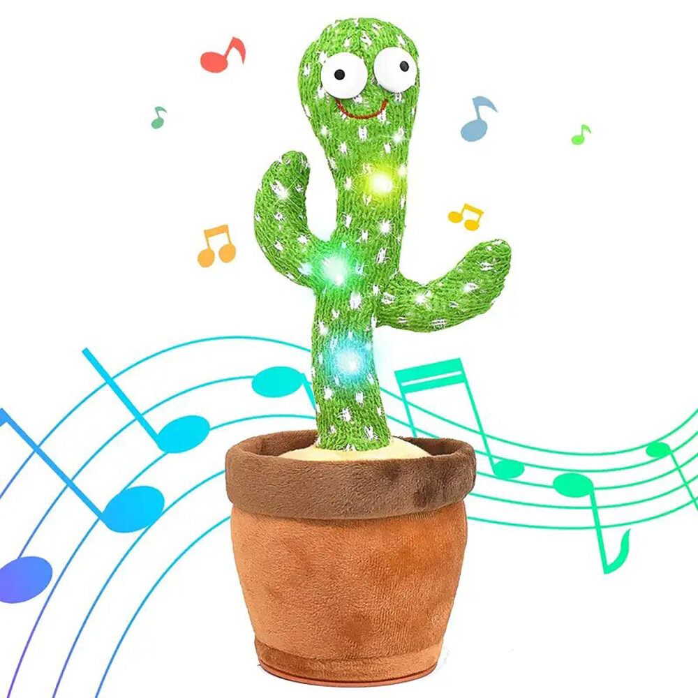 Baby Dansende Cactus Speelgoed Pratende Verlichting Kronkelen Zingende Pluchen Speelgoed Elektrisch Schudden Herhalen Engelse Liedjes Stem Recorder Baby Jongens in Pot Decoratie Kinderen Grappige Noviteiten