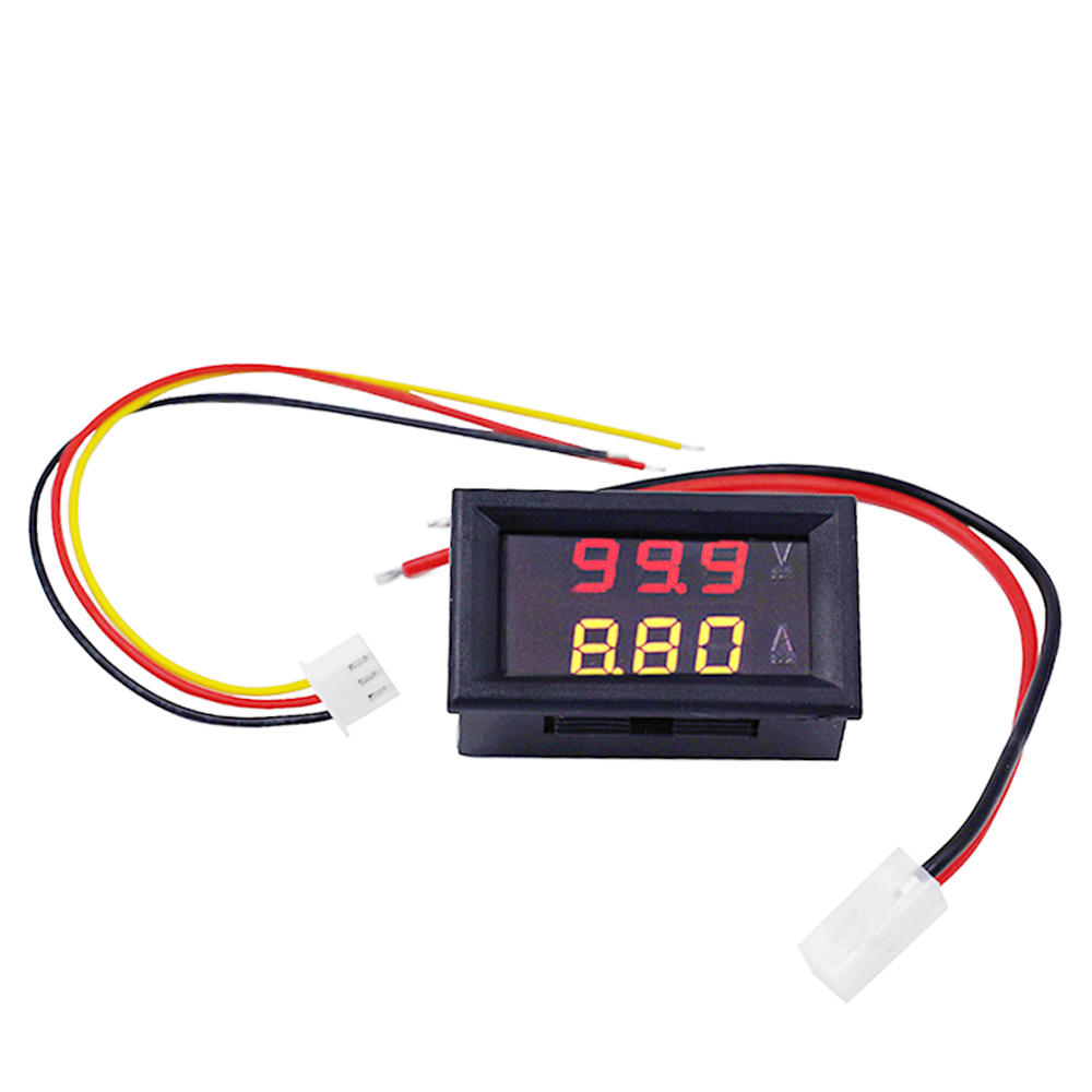 

Digital Voltmeter Ammeter Car Current Meter Dual Display 100V 10A DC Gauge Amperemeter Red+Yellow LED Tester Voltage Mon