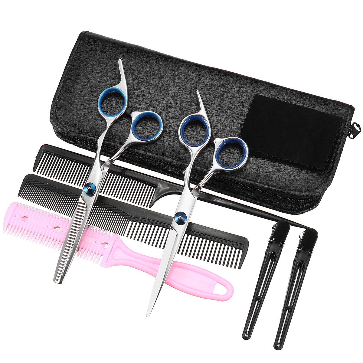 

9pcs Professional Hairdressing Scissors Set Hair Cut Thinning Shears Comb Hairpins