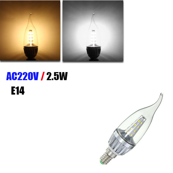 Image of E14 2.5W 24 SMD 3014 LED Warm Wei Wei Candle Light Lampen Birne AC220V