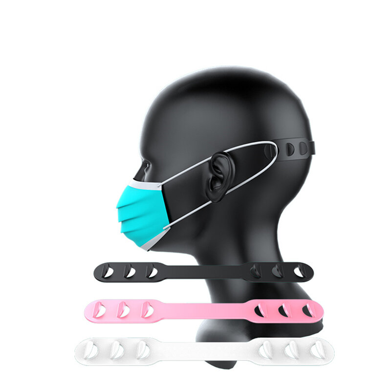 Bakeey colorful third gear adjustable anti-slip decompress soft silicone face mask extension hook buckle suitable to adult child
