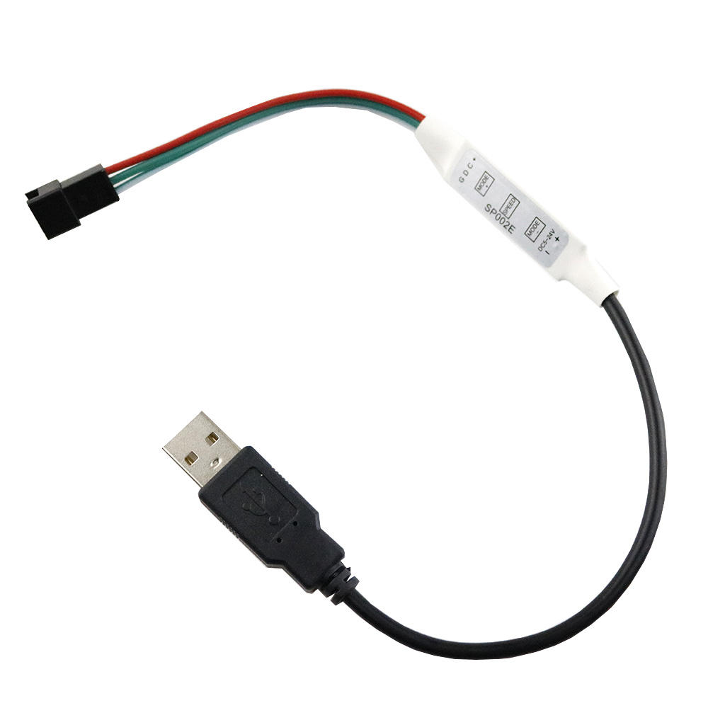 DC5V 72W SP002E USB 3Key LED-dimcontroller voor WS2812 WS2812B RGB LED-striplicht