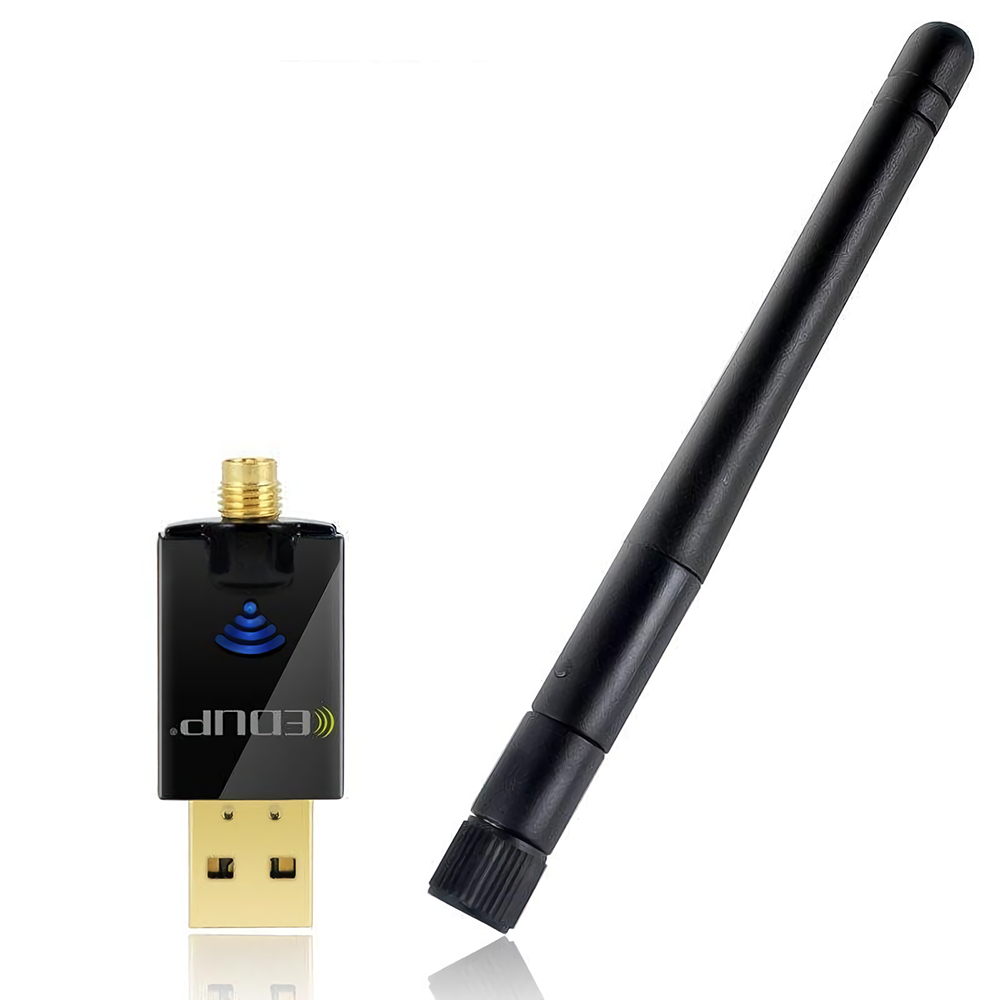 

EDUP Dual Band 600Mbps USB Wireless Network Card 2dbi Antenna 2.4G/5.8GHz Wifi Receiver EP-DB1607