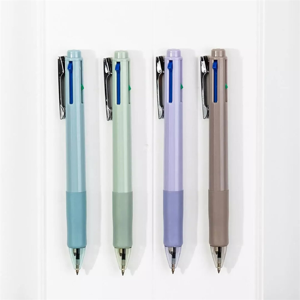 0,7 мм средний Масло Ручка пресс четырехцветная шариковая ручка Ручка для офиса Школа студенты стационарные подарки пост