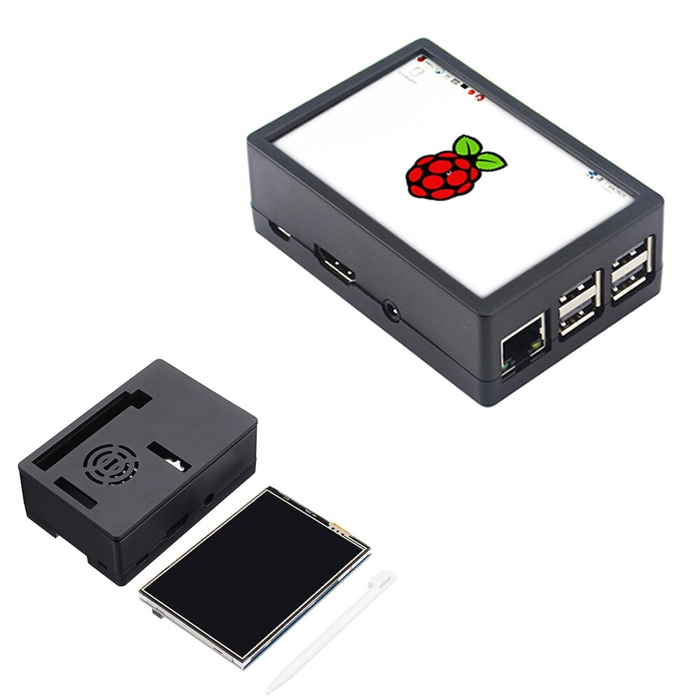 Geekcreit? 3,5 inch TFT LCD-aanraakscherm + beschermhoes + aanraakpenkit voor Raspberry Pi 3B + / 3B