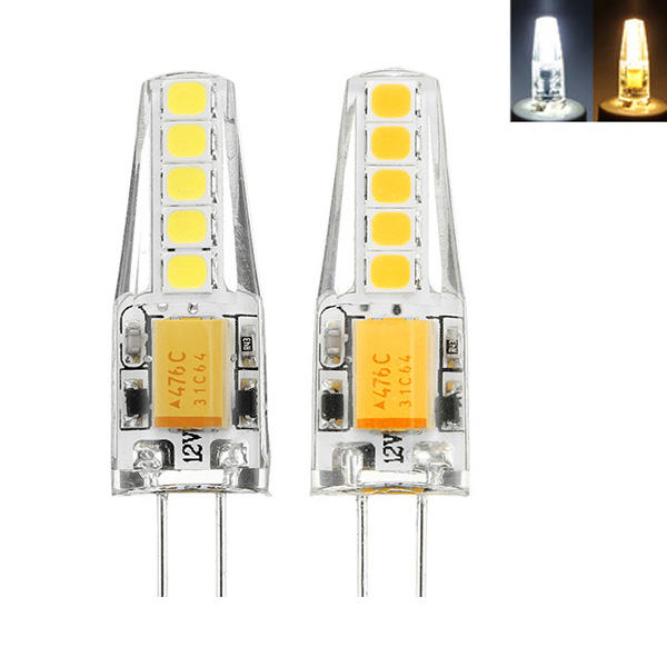 G4 2W 2835 Dimmable 10 LEDs Warm WhiteWhite LED Decorative Light Bulb AC12V