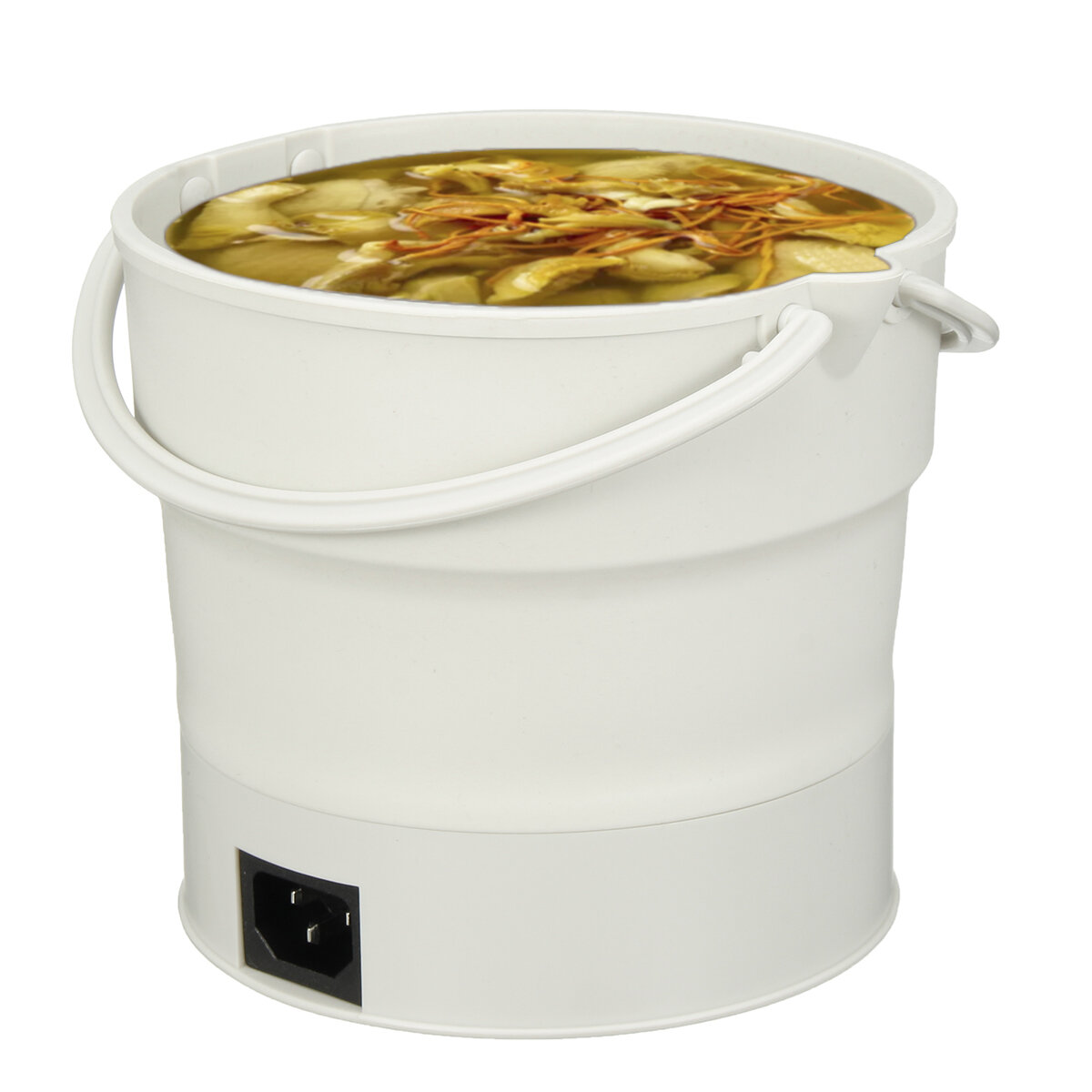 220 V 0.6L Portable Pliant Hot Pot Électrique Cuisinière Poêle Bouilloire Réchauffeur Récipient de Nourriture Pour Camping Randonnée Voyager