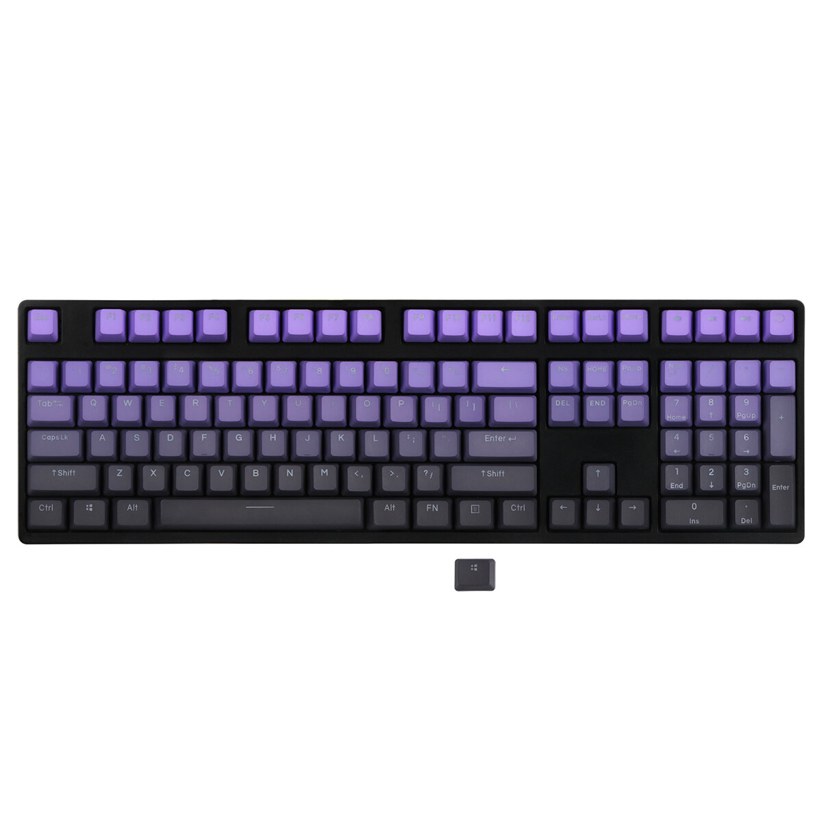 

109 Keys Purple Clouds Keycap Set OEM Profile PBT Dip-dyeing Translucent Keycaps for Mechanical Keyboards