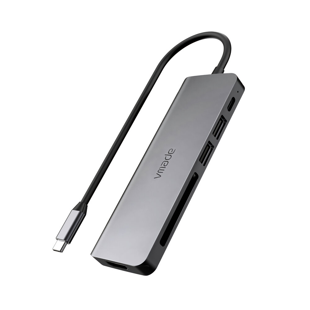 

VMADE CB011A 6-in-1 USB-C Hub Type-C + USB3.0 Hub 4K HD 100W Quick Charge CFAST/SD Card Reader Docking Station