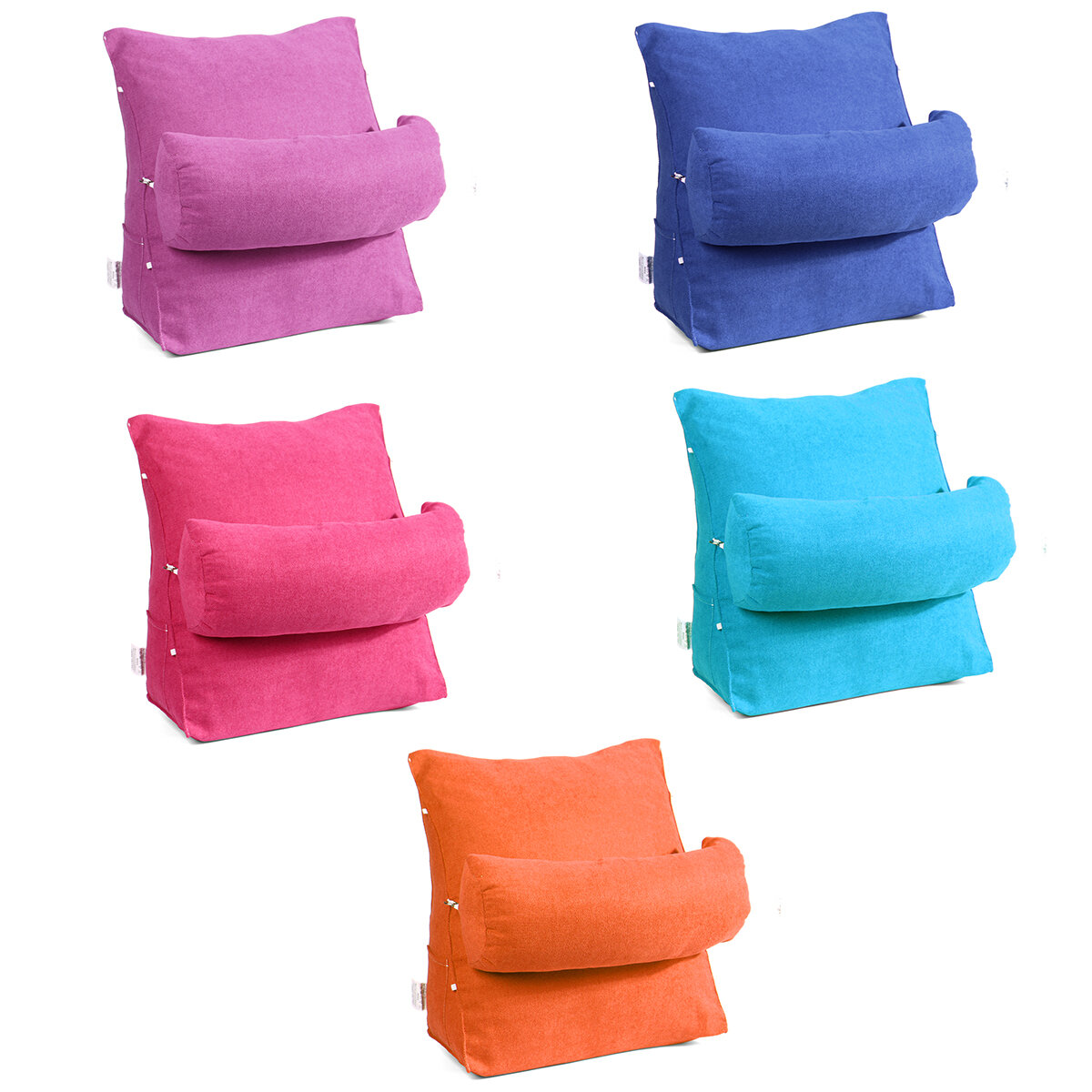 

Triangular Backrest Cushion Cotton Linen Chair Sofa Cushions Bed Rest Back Pillow Waist Cushion for Office Home Decor
