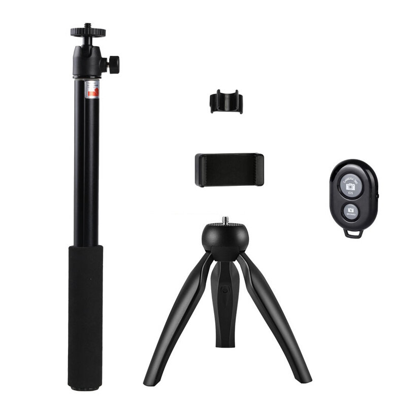 Wireless Selfie Stick Tripod with bluetooth Control Camera Stand Holder Universal Clip for iPhone Android Mobile Phone