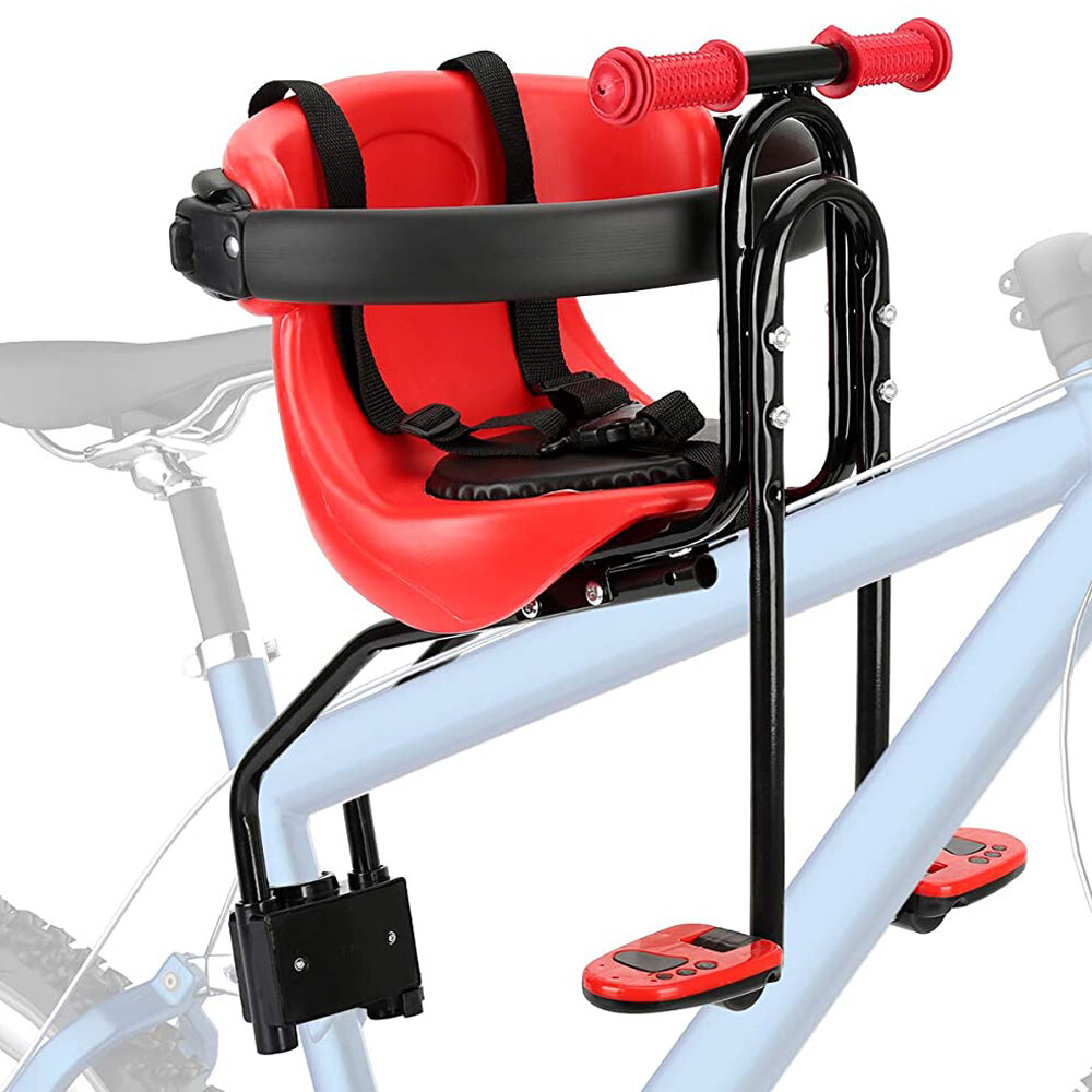 

BIKIGHT Bike Baby Seat Child Front Mount Seat Bicycle Carrier Saddle with Handrail Safety Locks