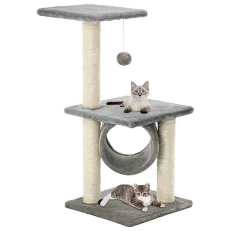 

[EU Direct] vidaxl 170546 Cat Tree with Sisal Scratching Posts 65 cm Scratcher Tower Home Furniture Climbing Frame Toy S