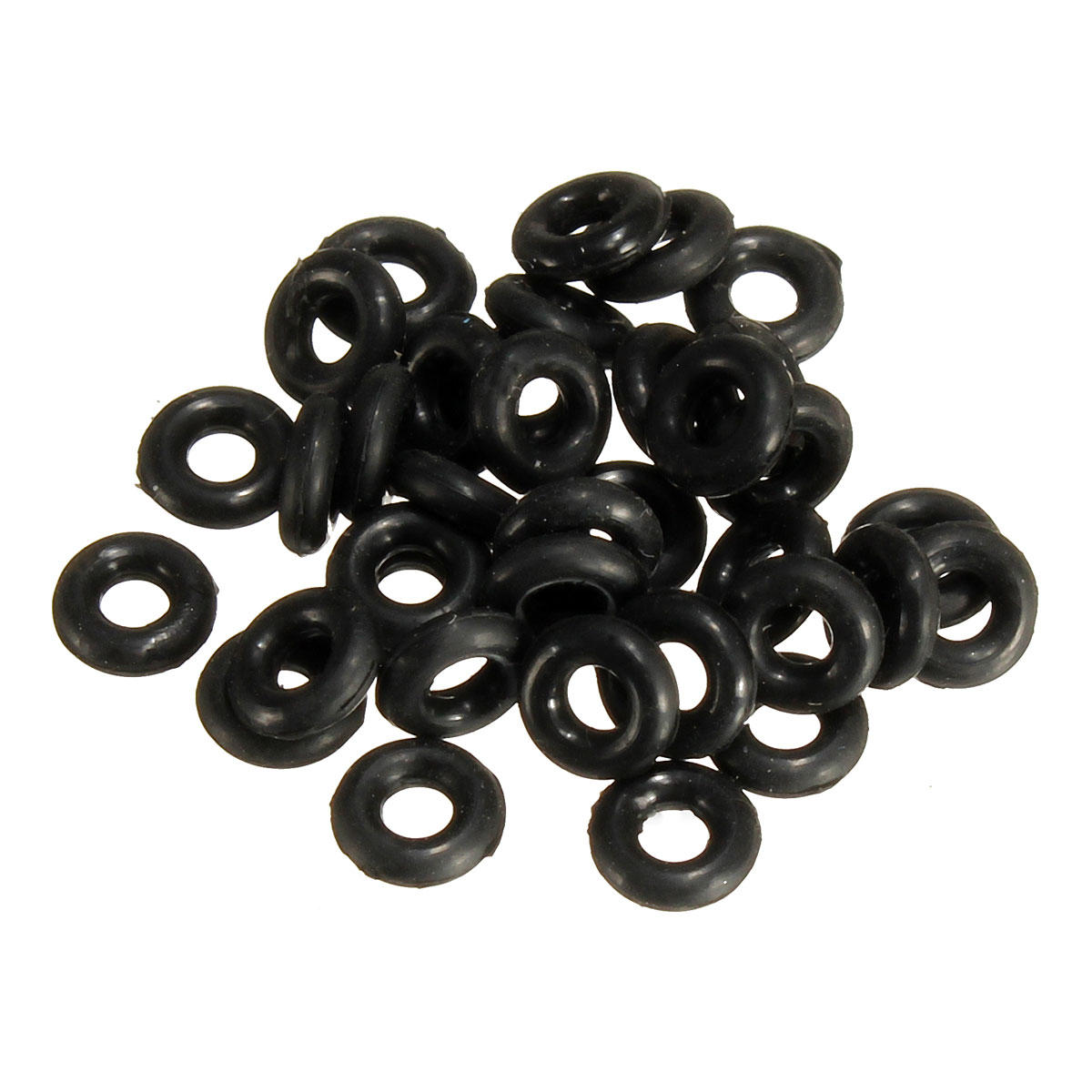 Suleve  M2SW1 50st zwarte rubberen O-ringen Antislip aluminium dart ringen