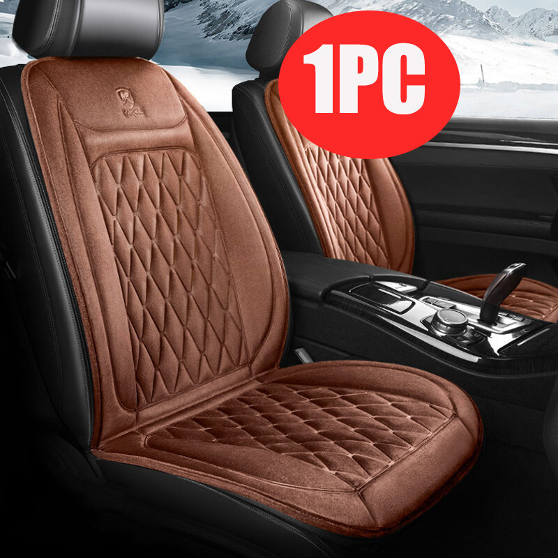 Στα 27.41 € από αποθήκη Κίνας | 12-24V Universal Single Car Seat Heated Cushion Electric Heating Pad Winter Seat Warmer Cover Car Heating Pad