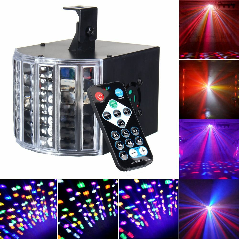 Geluid Geactiveerd 30W DMX512 RGBW Led Stage Strobe Light DJ KTV Projector Disco