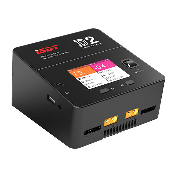ISDT D2 mark2 Upgrade Version 200W 24A AC Dual Channel Output Smart Battery Balance Charger