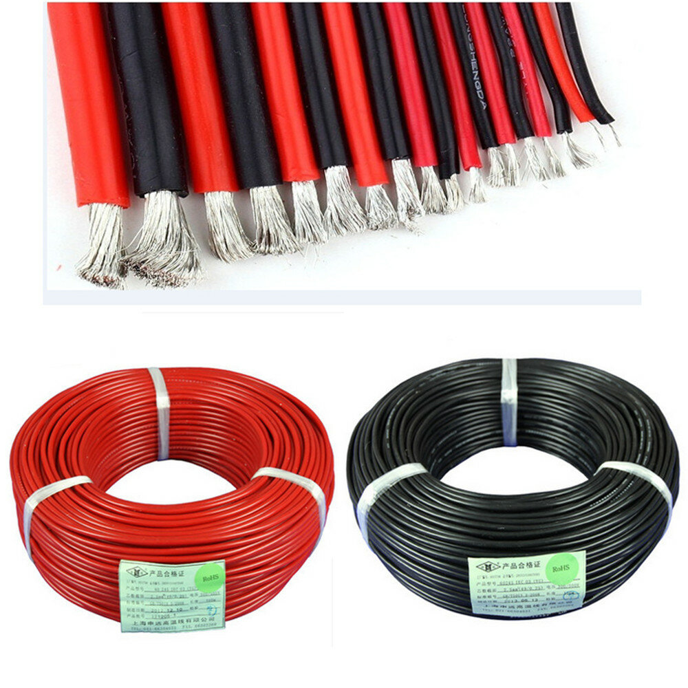 1M 8/10/12/14/16/18/20/22/24/26 AWG Cable de Silicona SR Cable