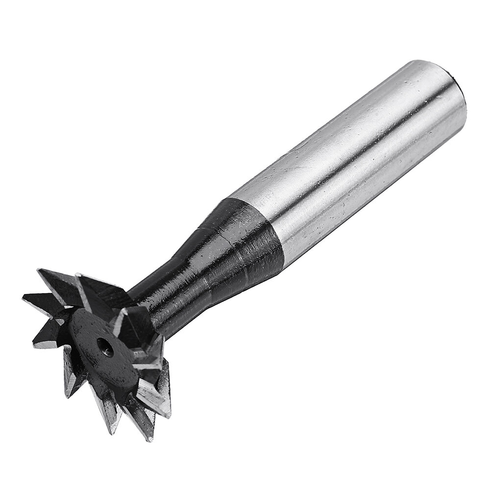 Drillpro 45 Degree 10-35mm Dovetail Groove HSS Straight Shank Slot Milling Cutter End Mill CNC Bit