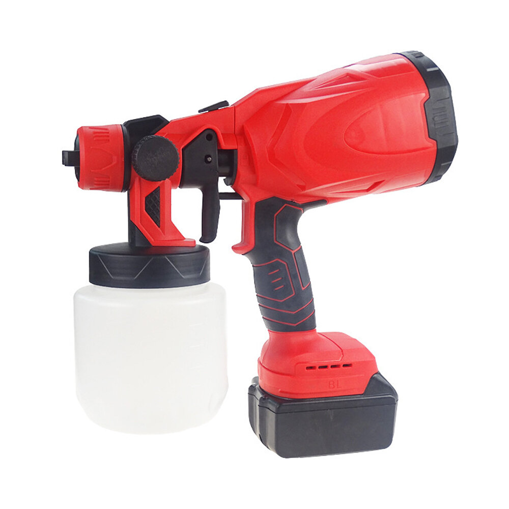 1000W 800ml Cordless Rechargeable Electric Paint Sprayer Spray Guns W Adjustment Knob For Makita 18V Battery