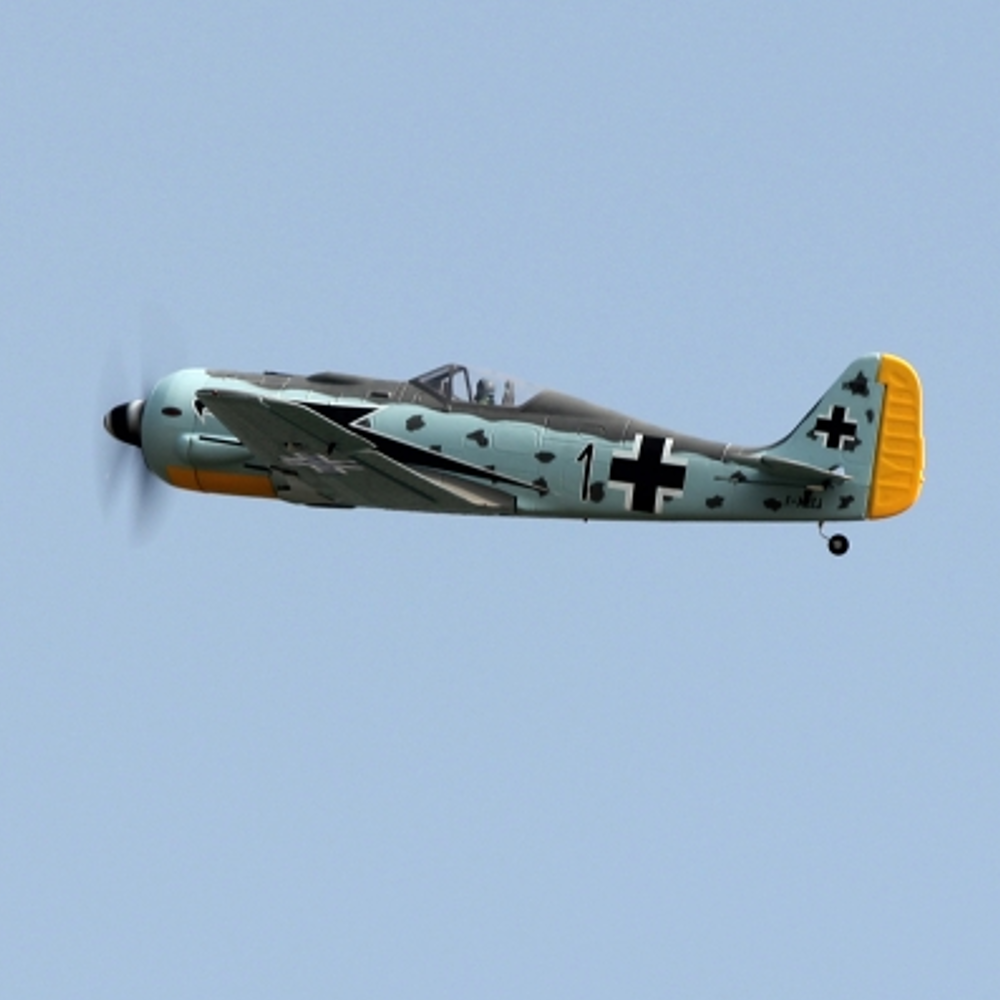 Dynam Focke Wulf FW-190 V3 1270mm Wingspan EPO RC Airplane Fixed Wing Warbird PNP With Flaps Retract
