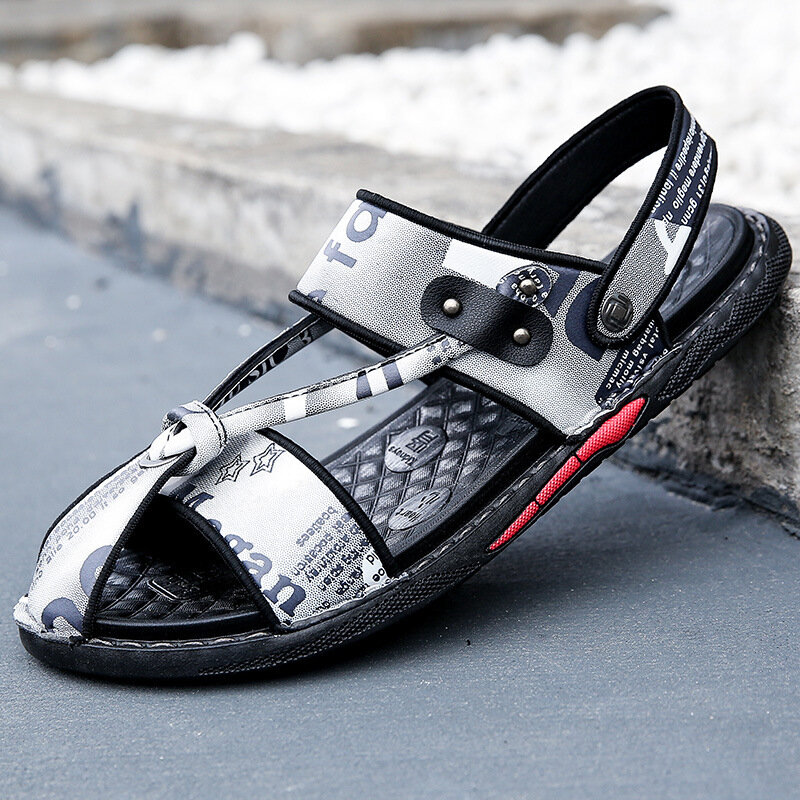 

Men Two-ways Breathable Non-slip Closed Toe Casual Outdoor Sandals