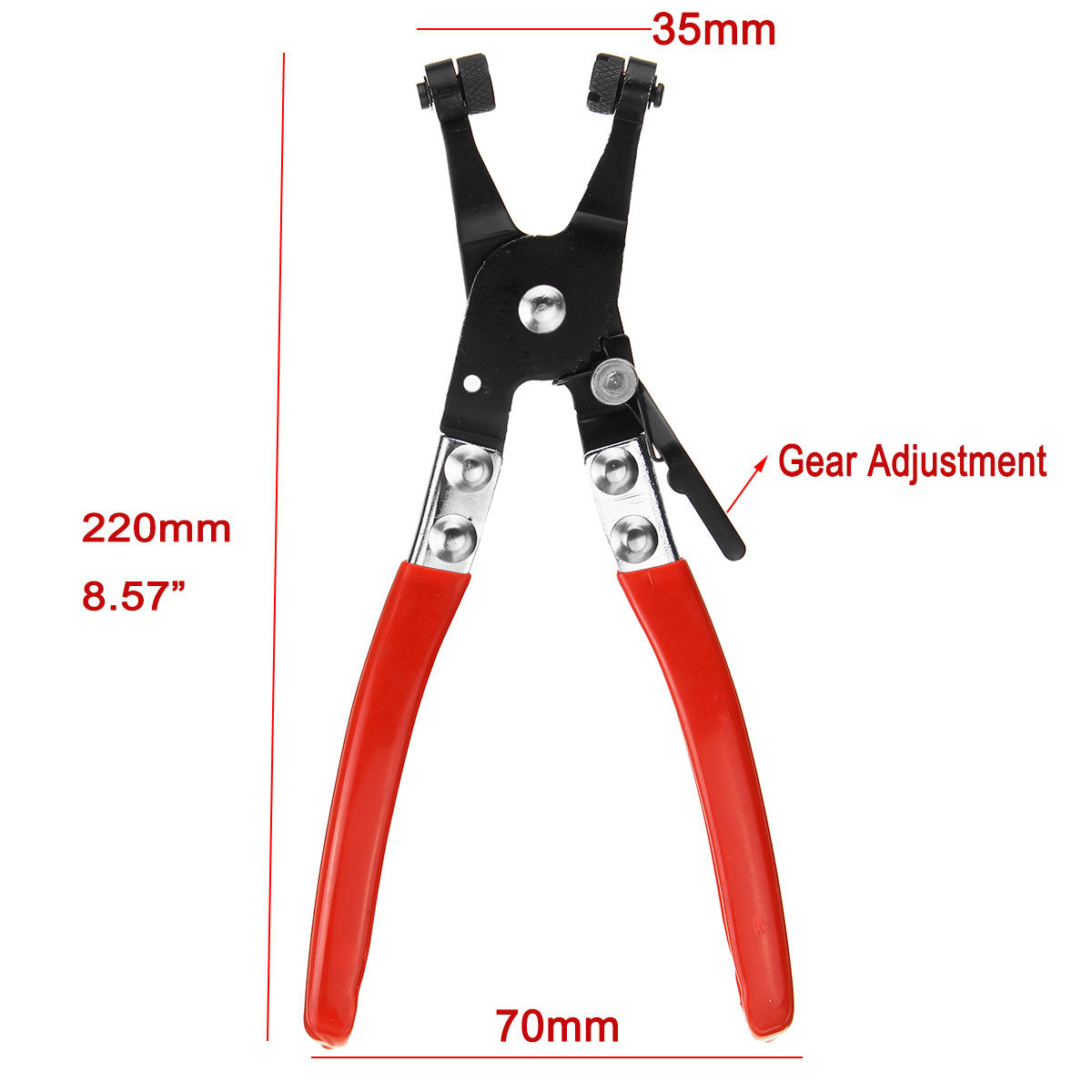 Angled Flat Band Hose Clamp Pliers Pipe Hose Clamp Plier With Locking Ratchet