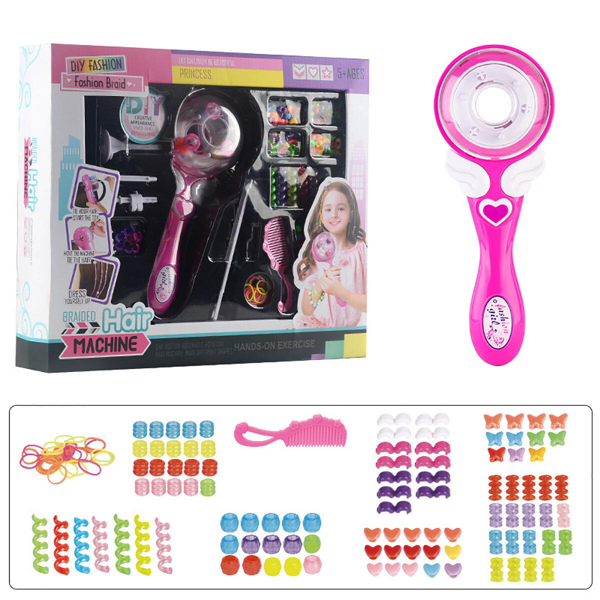 Electric Automatic Hair Braider DIY Magic Hair Braiding Machine Hair Styling Toys for Girls Gift