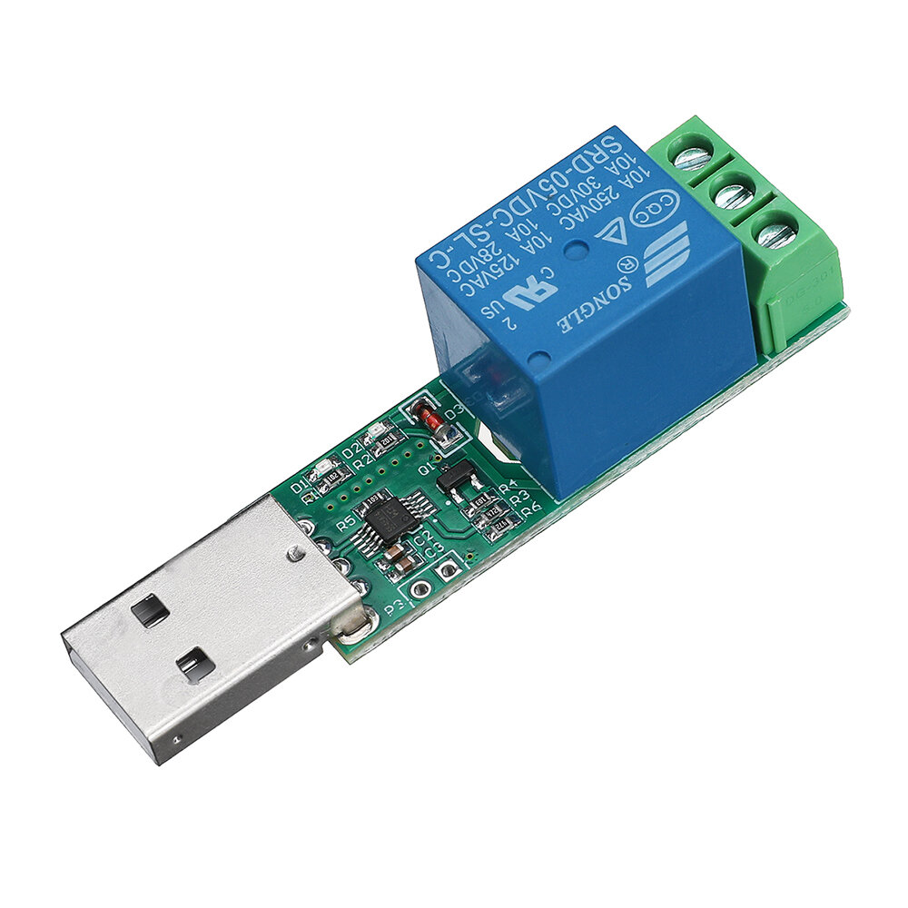 HID Drive-free USB 1-weg 5V Relaismodule Computer USB-schakelaar PC Intelligente bediening Plug en P