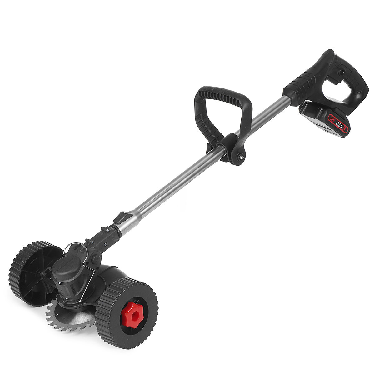 10000RMP 36VF Cordless Electric Mower String Trimmer and Edger With Wheels Grass Trimming Cutting Garden Tool
