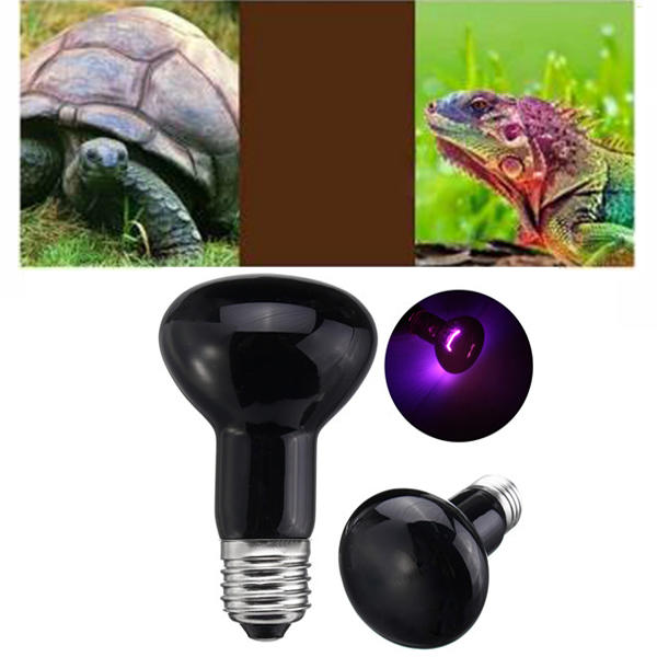 25/50/75/100W R63 Black Moonlight UVA Emitter Heater Pet Animal Reptile Brooder Heat Night Lamp